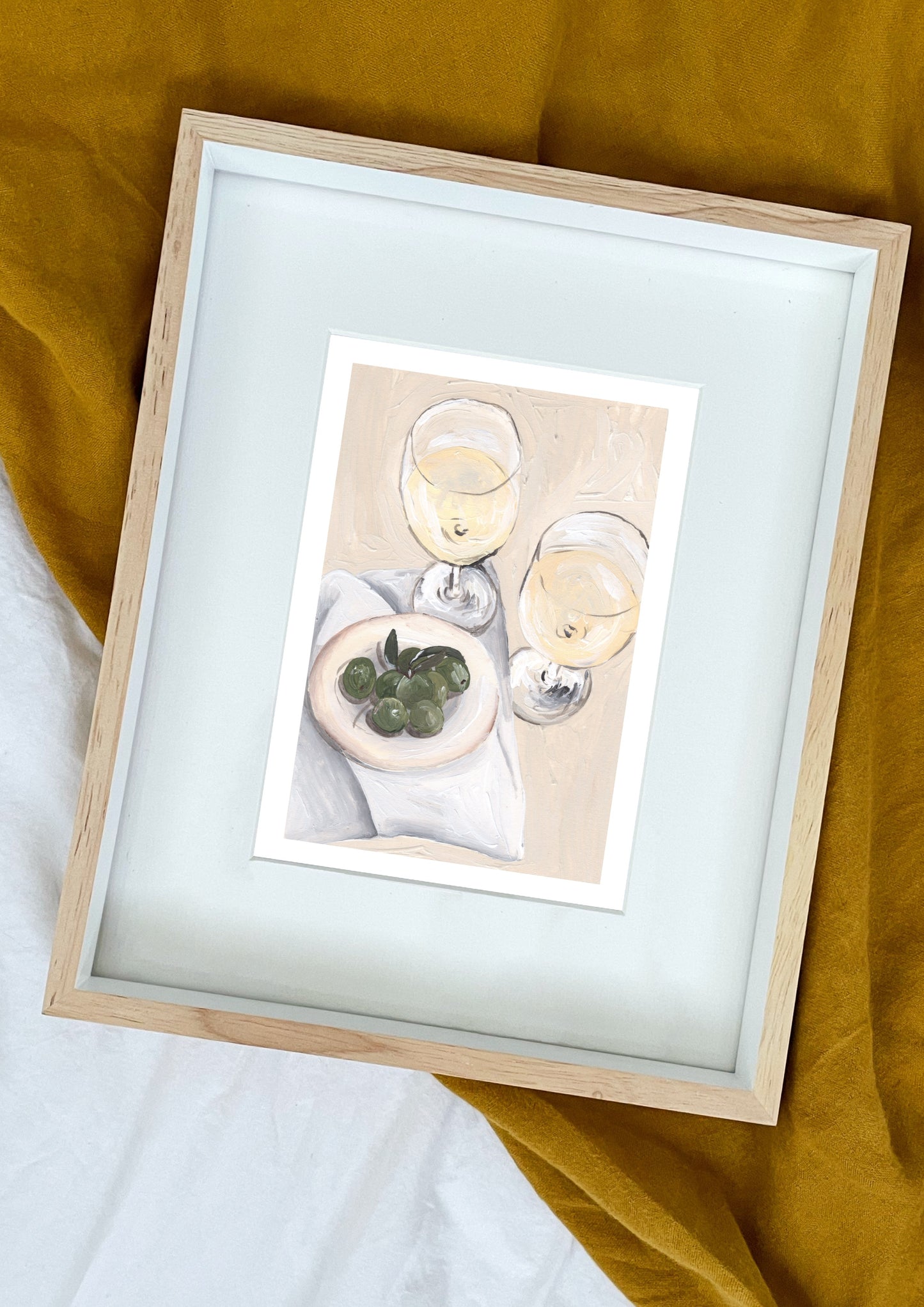 ‘Olives and Sauvignon Blanc’  A5 Original